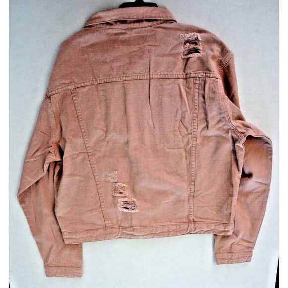 Liquor N Poker Men's Sz M Pink 90s Distressed Oversized Denim Jacket $75 - Picture 7 of 10